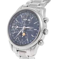 Longines Blue Stainless Steel Master Collection L26734 Automatic Men's Wristwatch 40 mm