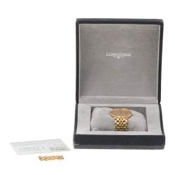 Pre Owned      Longines Champagne Gold Plated Stainless Steel Grande Classique L56322 Men's Wristwatch 33 mm