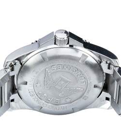 Pre Owned Longines Black Stainless Steel HydroConquest L3.470.4.56.6 Men's Wristwatch 41 mm