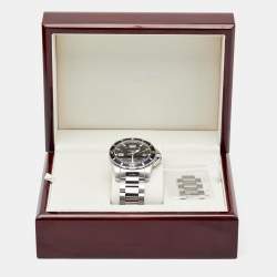 Pre Owned Longines Black Stainless Steel Hydro Conquest L3.740.4.56.6 Men's Wristwatch 41 mm