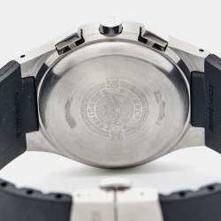 Longines Silver Stainless Steel Rubber L3.618.4.72.2 Men's Wristwatch 38 mm