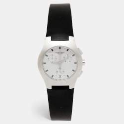 Longines Silver Stainless Steel Rubber L3.618.4.72.2 Men's Wristwatch 38 mm
