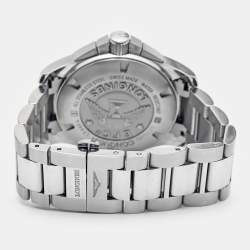 Longines Silver Stainless Steel Conquest L3.660.4.76.6 Men's Wristwatch 41 mm 