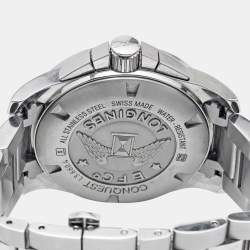 Longines Silver Stainless Steel Conquest L3.660.4.76.6 Men's Wristwatch 41 mm 