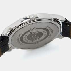 Longines White Stainless Steel Leather Lyre L4.759.4.11.2 Men's Wristwatch 35 mm