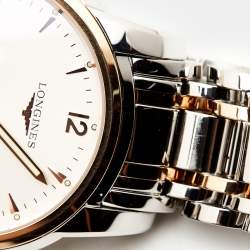 Pre Owned Longines SIlver 18K Rose Gold Stainless Steel Saint-Imier Collection L2.766.5.79.7 Men's Wristwatch 41 mm