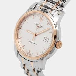 Pre Owned Longines SIlver 18K Rose Gold Stainless Steel Saint-Imier Collection L2.766.5.79.7 Men's Wristwatch 41 mm