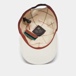 Pre Owned Loro Piana Dark Grey Satin Logo Baseball Cap S