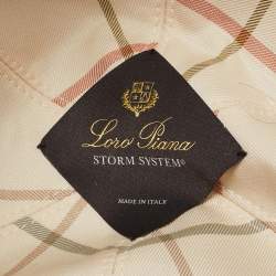 Pre Owned Loro Piana Dark Grey Satin Logo Baseball Cap S