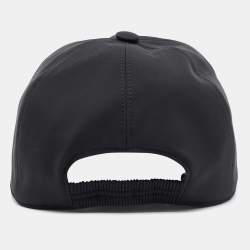 Pre Owned Loro Piana Dark Grey Satin Logo Baseball Cap S