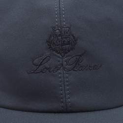 Pre Owned Loro Piana Navy Blue Logo Embroidered Nylon Baseball Cap M