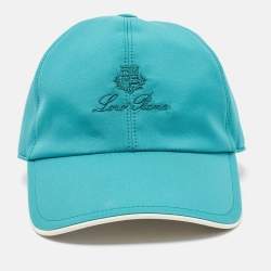Pre Owned Loro Piana Green/Ivory Storm System Technical Fabric Baseball Cap S