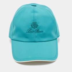 Pre Owned Loro Piana Green/Ivory Storm System Technical Fabric Baseball Cap S