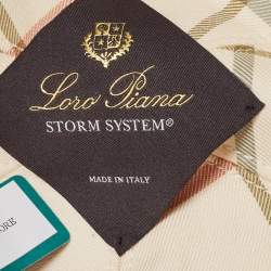 Pre Owned Loro Piana Green/Ivory Storm System Technical Fabric Baseball Cap S