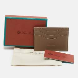 Pre Owned Loro Piana Beige Leather Extra Card Holder