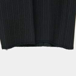 Pre Owned Loro Piana Black Pinstripe Wool Super 180's Suit L