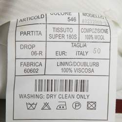 Pre Owned Loro Piana Black Pinstripe Wool Super 180's Suit L