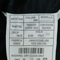 Pre Owned Loro Piana Black Pinstripe Wool Super 180's Suit L