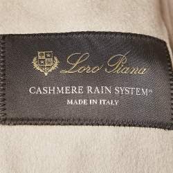 Pre Owned Loro Piana Beige Cashmere Zip-Up Rain System Jacket XXXL