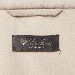Pre Owned Loro Piana Beige Cashmere Zip-Up Rain System Jacket XXXL