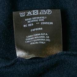 Pre Owned Loro Piana Navy Blue Cashmere Knit Crew Neck Sweater 4XL