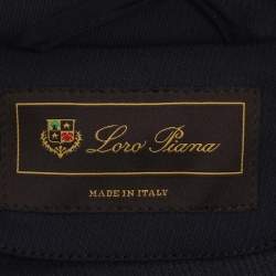 Pre Owned Loro Piana Navy Blue Button Front Jacket XL