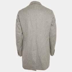 Pre Owned Loro Piana Grey Cashmere Sidney Strom System Coat S