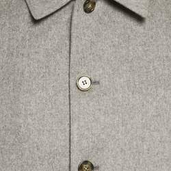 Pre Owned Loro Piana Grey Cashmere Sidney Strom System Coat S