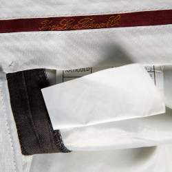 Pre Owned Loro Piana Grey Striped Wool Canvas Suit L