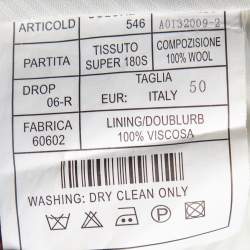 Pre Owned Loro Piana Grey Striped Wool Canvas Suit L