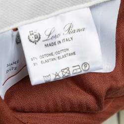 Pre Owned Loro Piana Beige Cotton Slim Fit Trousers XXL