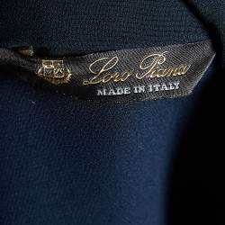 Pre Owned Loro Piana Navy Blue Matt Silk Dyonne Shirt & Pants Loungewear S