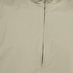 Pre Owned Loro Piana Grey Nylon and Cashmere Reversable Windmate Bomber Jacket M