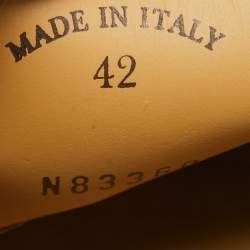 Pre Owned Loro Piana Green Canvas and Suede Summer Walk Loafers Size 42