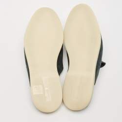 Loro Piana Dark Green Suede Babouche Walk Mules Size 42.5