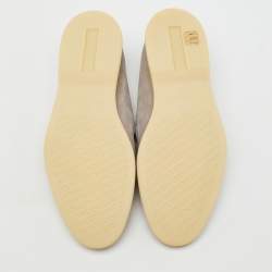 Pre Owned Loro Piana Grey Suede Summer Walk Loafers Size 43.5
