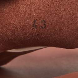 Pre Owned Loro Piana White Leather Buckle Slide Sandals Size 43