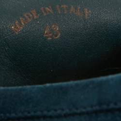Pre Owned Loro Piana Dark Blue Suede Summer Walk Loafers Size 43