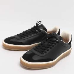 Pre Owned حذاء رياضي لورو بيانا تنس ووك جلد سويدي وأسود مقاس 42