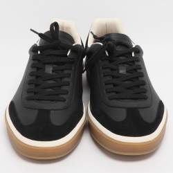 Pre Owned حذاء رياضي لورو بيانا تنس ووك جلد سويدي وأسود مقاس 42