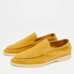 مملوكة مسبقًا Loro Piana Summer Walk Size 42.5 Yellow Suede Loafers