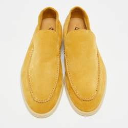 مملوكة مسبقًا Loro Piana Summer Walk Size 42.5 Yellow Suede Loafers