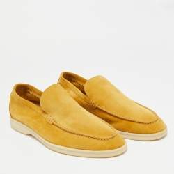 مملوكة مسبقًا Loro Piana Summer Walk Size 42.5 Yellow Suede Loafers