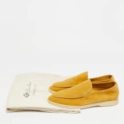مملوكة مسبقًا Loro Piana Summer Walk Size 42.5 Yellow Suede Loafers
