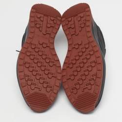 Pre Owned Loro Piana Week End Walk Size 42 Black Suede and Fabric Low Top Sneakers