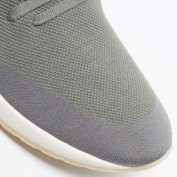 Pre Owned Loro Piana 360 LP Flexy Walk Size 44 Green/Grey Knit Fabric Low Top Sneakers