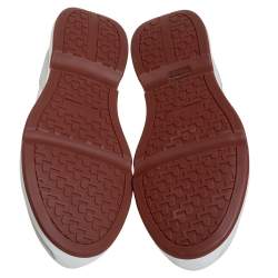 Pre Owned Loro Piana White Suede And Neoprene Modular Walk Sneakers Size 43.5