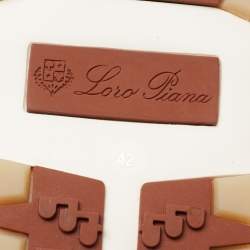 Pre Owned Loro Piana Navy Blue Knit Fabric 360 LP Flexy Walk Low Top Sneakers Size 42