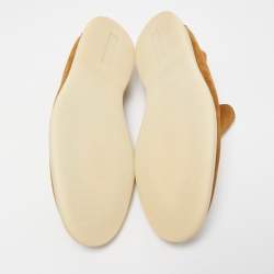 Pre Owned Loro Piana Brown Suede Summer Walk Slip On Loafers Size 43