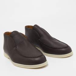 Pre Owned Loro Piana Beige Suede Open Walk Chukka Boots Size 45